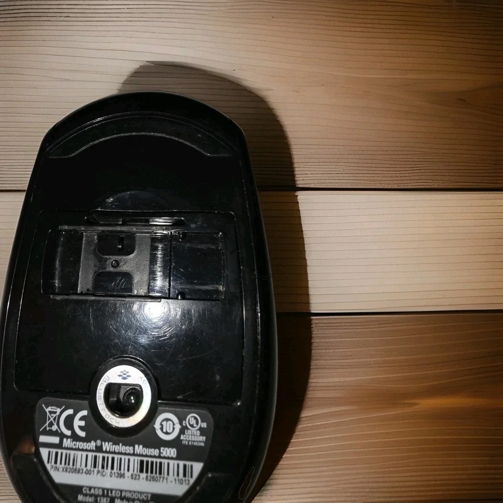 Microsoft Wireless Mouse 5000 with Dongle Model 1387 Tested & Works
